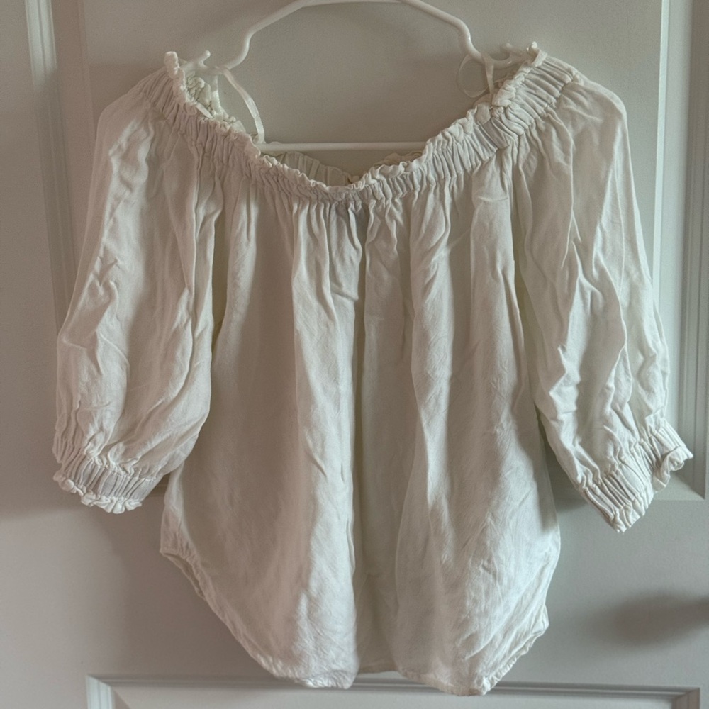 Women's Off-Shoulder Cream Top